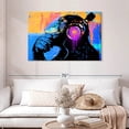 thumbnail image 2 of Elephant Stock The Thinker Wall Art - Horizontal Canvas Wall Art - Living Room Wall Decor - Animal Canvas - Black And Blue Decor By Stephen Chambers - 45" x 30", 2 of 8