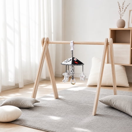 Kiddiway TOLOLO Baby Cloud Star Moon Mobile - Cute Plushies & Plush Figurine Baby Car Toys & Stroller Toys Umbrella Nursery Decor Soothing Visual Easy Attach to Crib/Car White