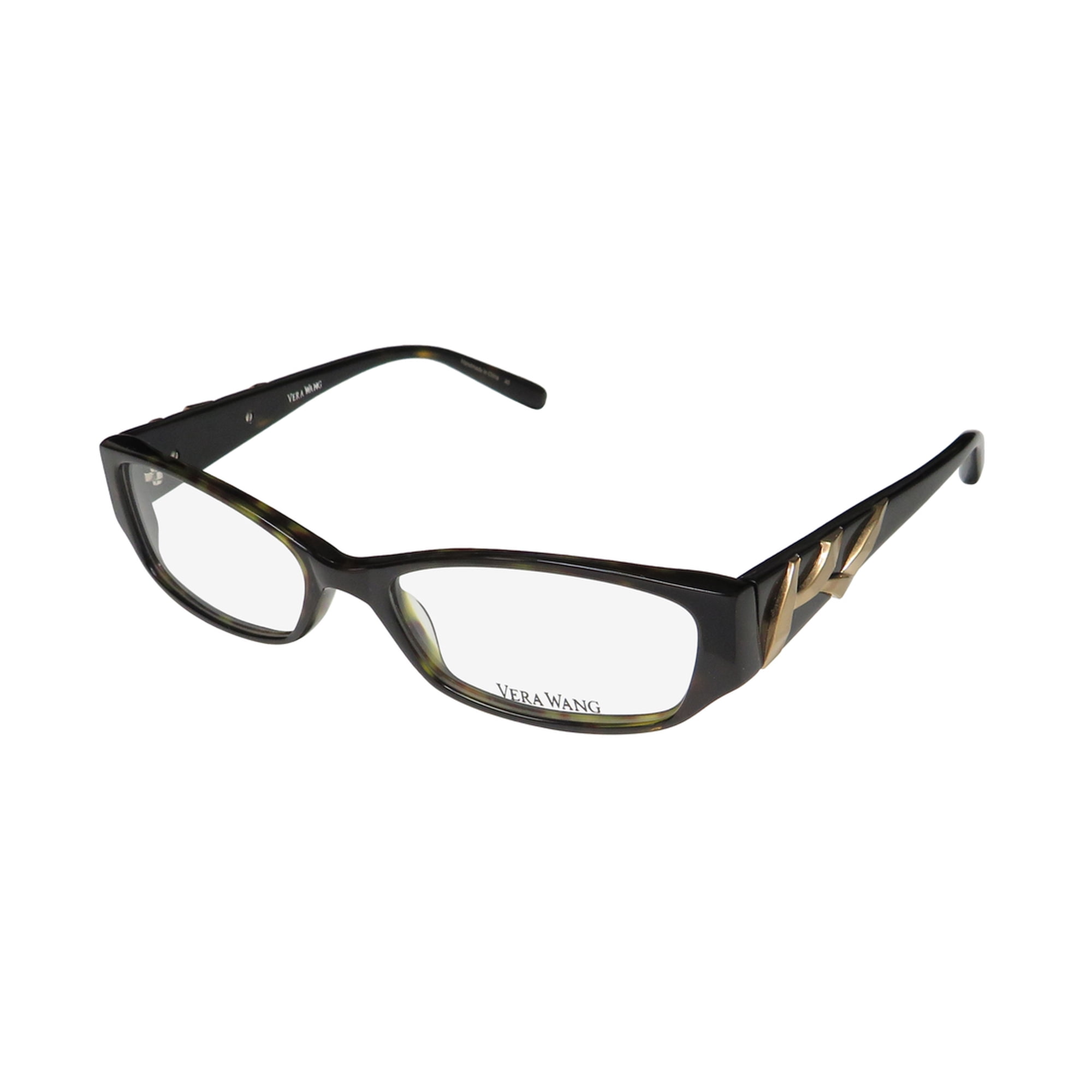 NEW VERA WANG V080 WOMENS/LADIES DESIGNER FULL-RIM TORTOISE FRAME DEMO LENSES 50-16-130 EYEGLASSES/SPECTACLES