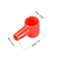 thumbnail image 2 of Battery Terminal Insulating Rubber Protector Cover for 14mm Terminal 6mm Cable Red Black 2 Pairs, 2 of 2