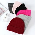 thumbnail image 3 of Gorro de melón, gorro de punto nuevo europeo y americano, gorro de color liso para otoño e invierno para hombre, gorro de lana estilo hip-hop para mujer, gorro de melón, lote de moda, 3 of 5