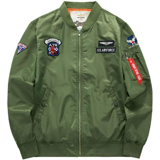 CORIRESHA Chaquetas bomber ajustadas para hombre Apollo NASA