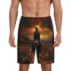 thumbnail image 1 of Fotbe Western Rainy Desert Cowboy Pantalones Cortos de Pijama para Hombre, Ropa de Dormir, Pantalones de Pijama Cortos para Hombre-Medium, 1 of 6