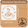 thumbnail image 2 of Plantilla de serpiente de cascabel para pintar, 30 x 30 cm, reutilizable, de plástico, con la frase "No me pises"., 2 of 9