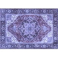 thumbnail image 1 of Ahgly Company Machine Washable Indoor Rectangle Persian Blue Traditional Area Rugs, 7' x 9', 1 of 4