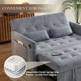 thumbnail image 5 of Loveseat Sleeper Sofa,Convertible Sofa Bed,3-in-1 Modern Couch with Pull Out Bed,Sofa Bed with Pockets and USB for Small Spaces,Grey, 5 of 11