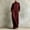 Wine Red, variant on Morttic Women's Elegant Minimalist High Neck Maxi Dress – Lantern Long Sleeve Loose Casual Long Dress with Side Pockets Black,S