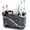 Black Marble Color, variant on Toothbrush Holders for Bathrooms Organizers and Storage, Large Tooth Brush Holders with Drainage, Anti-Slip Electric Toothbrush and Toothpaste Holders Caddy for Shower Kids Family, Black