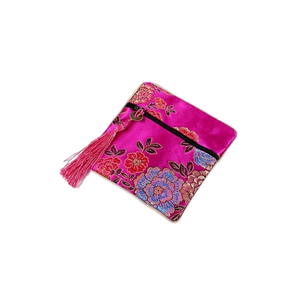 Qarigey Anillo collar bolsa de almacenamiento portátil colgante organizador pendiente joyería embalaje para escaparate tienda viaje al aire libre Ropa, zapatos y accesorios Miscelánea Rosa roja Qarigey AP016517-05
