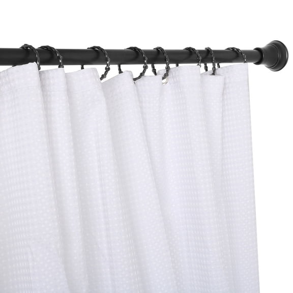 Utopia Alley Shower Eternity Curtain Rings, Rustproof Zinc Shower Curtain Rings for Bathroom Shower Rods Curtains - Set of 12- Black