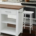 thumbnail image 3 of Bedroom Bench, Hilton - Counter Stool - White, Bedroom Stool, Wooden Bedroom Bench,, 3 of 5