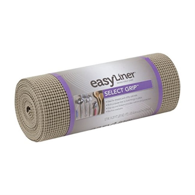 Duck Select Grip EasyLiner Shelf Liner Non-Adhesive 20 inx 24 ft Brownstone W 