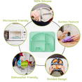 thumbnail image 4 of Silicone Divided Baby Plates, Portable Non-Slip Suction Toddler Plates for Children Babies, 4 of 5
