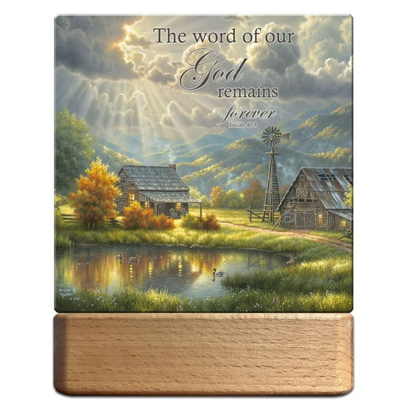 Glow Decor 350362 Night Light & Plaque - LED - God Shed His Grace with Scripture - 7 in.