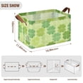 thumbnail image 5 of Rectangle Storage Basket with Handles Four Leaf Clover Collapsible Storage Bin Large Storage Bins Decorative for Clothes Toys Bedroom, 5 of 8