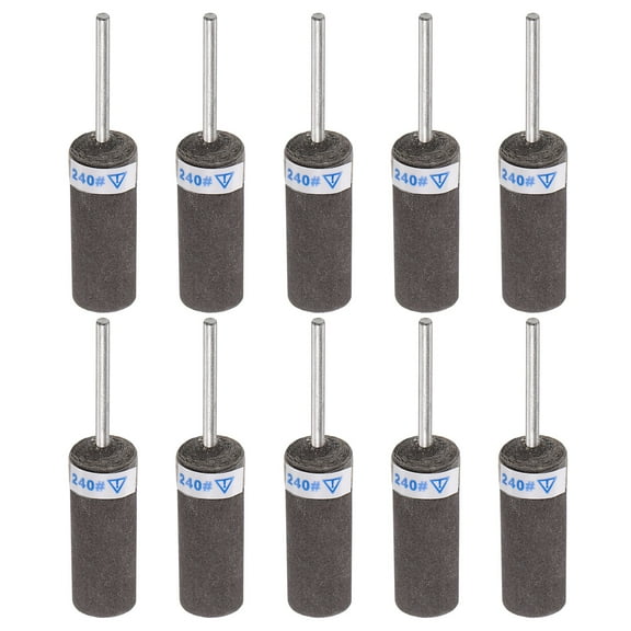 Uxcell Abrasive Sandpaper Rolls 240 Grit 2.35mm Shank Sanding Drums Sleeves for Woodworking Polishing 10 Pack