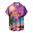 thumbnail image 4 of jowamay Hawaiian Shirts for Men Short Sleeve Summer Refreshing Drink Hawaiian Button Down Shirt for Vacation Travel, 4 of 7