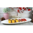 thumbnail image 2 of Contemporary Sleek Style White Porcelain Oval Plate Serving Platter 16"L 3 Pack, 2 of 10