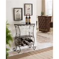 thumbnail image 1 of Inroom Furniture Designs WR1363 Metal & Wood Wine Rack - Pewter with Marble, 1 of 1