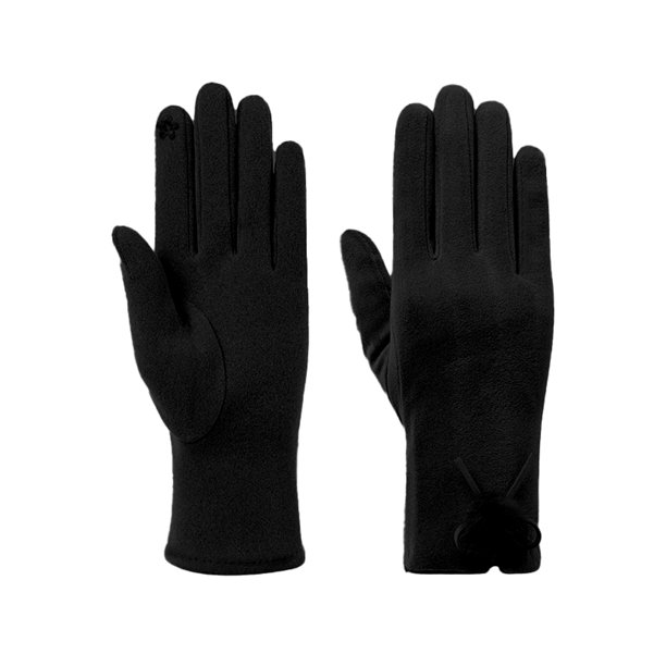 Minnieouse Guantes de mujer suaves a prueba de viento cómodos mitones colores sólidos de moda transpirable diseño de bola de pelo protección de palma al Accesorios de disfraces Negro Minnieouse AP014304-01