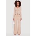 thumbnail image 2 of Women's Brushed Ribbed Knit Fold Over Flare Pants, 2 of 4