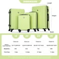 thumbnail image 4 of Fluorescent Green 4-Piece ABS Luggage Set: Lightweight Suitcases (16-28in) with TSA Lock & Spinner Wheels for Travel. Durable & Spacious Design., 4 of 24