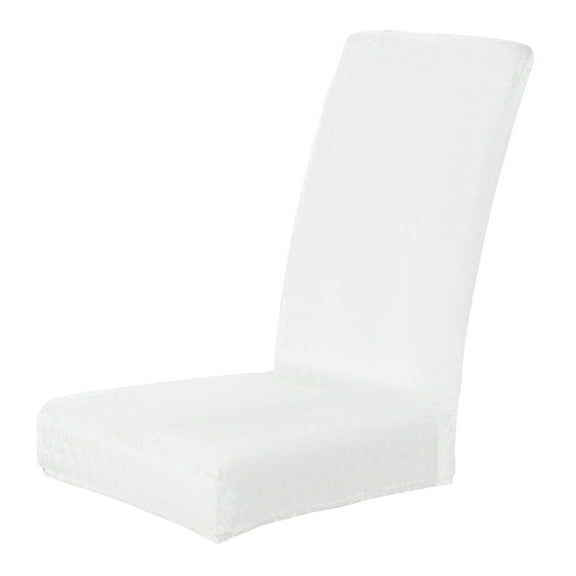 CATIEBYE Elastic Band Chair Seat Cover White PU Oilproof Protective Slipcover