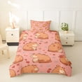 thumbnail image 2 of Erosebridal Capybara Lover Kids Twin Bedding, Love Heart Flower Duvet Cover Set, Pink Reversible, 2 Pieces, No Comforter, 2 of 5
