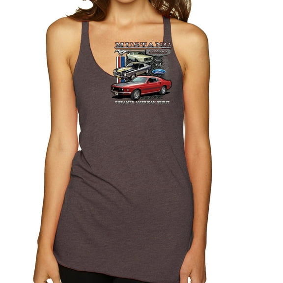 Wild Bobby Ford Mustang Untamed Spirit Mens Cars and Trucks Women Tri-Blend Racerback Tank Top