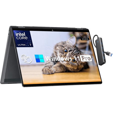 HP OmniBook X Flip 2-in-1 Laptop, 16" WUXGA IPS Touchscreen Laptop, Intel Ultra 7 256V, 16GB LPDDR5x 1TB SSD ,Backlit KB, Copilot+ AI PC for Creator and Designer Business, Windows 11 Pro