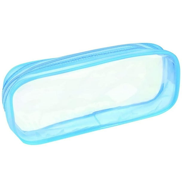 Estuches transparentes de PVC con cremallera, estuche para lápices, estuche portátil de gran capacidad, bolsa para lápices, bolsa de papelería