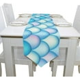 thumbnail image 4 of SKYSONIC Table Runner Fish Scales Texture Washable Table Cloth Runner for Holiday Home Wedding Table Top Decoration 13x90 Inches, 4 of 5