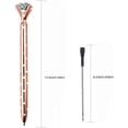 thumbnail image 2 of FlyFlise 3 PCS Upgraded Rose Gold Diamond Ballpoint Pens with Big Colorful Diamond Bling Metal, 2 of 6