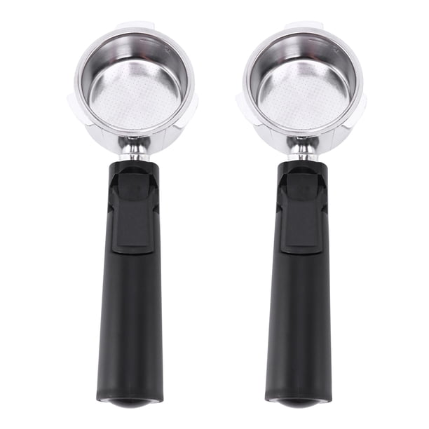 2X Portafiltro de Café Sin Fondo de Acero Inoxidable de 51 mm para Accesorio de Cafetera Profesional