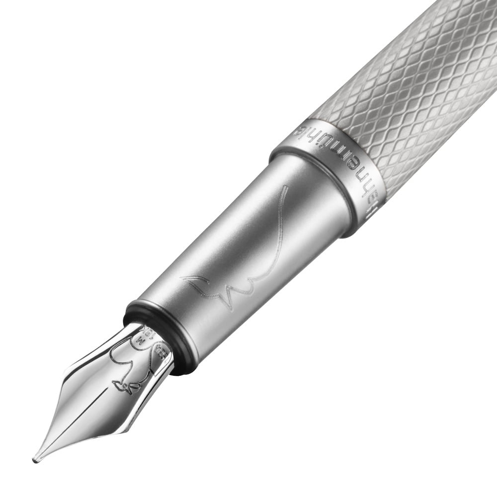 Hahnemuhle, FineNotes Luxury Writing Instruments, Slim Edition, Desert Silver, Fountain Pen, M (18305015)