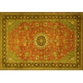 thumbnail image 1 of Ahgly Company Machine Washable Indoor Rectangle Persian Yellow Traditional Area Rugs, 8' x 12', 1 of 4