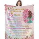 thumbnail image 1 of LHSHID 15th Birthday Gifts for Girls Blanket Flannel Soft and Comfortable Anti static Bed Sofa Blanket 50x60in, 1 of 6