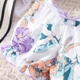 thumbnail image 6 of TOWED22 Toddler Girl Summer Outfits 2pcs Cute Crew Neck Short Sleeve Top Tee + Shorts Cute Clothing Sets for Baby Infant(Purple,7-8 Y), 6 of 9