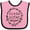 Pink and Black, variant on Inktastic Middle Sister Leaves, Circle, Heart Girls Baby Bib
