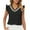 Black, variant on Mrat Camisole with Built In Bra Women's Fashion V-Neck Easter Solid Color Loose Tops Blouse Sleeveless Knit Tank Tops for Women S-406 Pink-A S