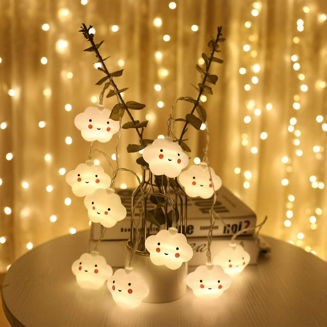 Lámpara Habitación Luz Pasillo Decoración ER Niños lindos Nube con cara S Forma Electrónica