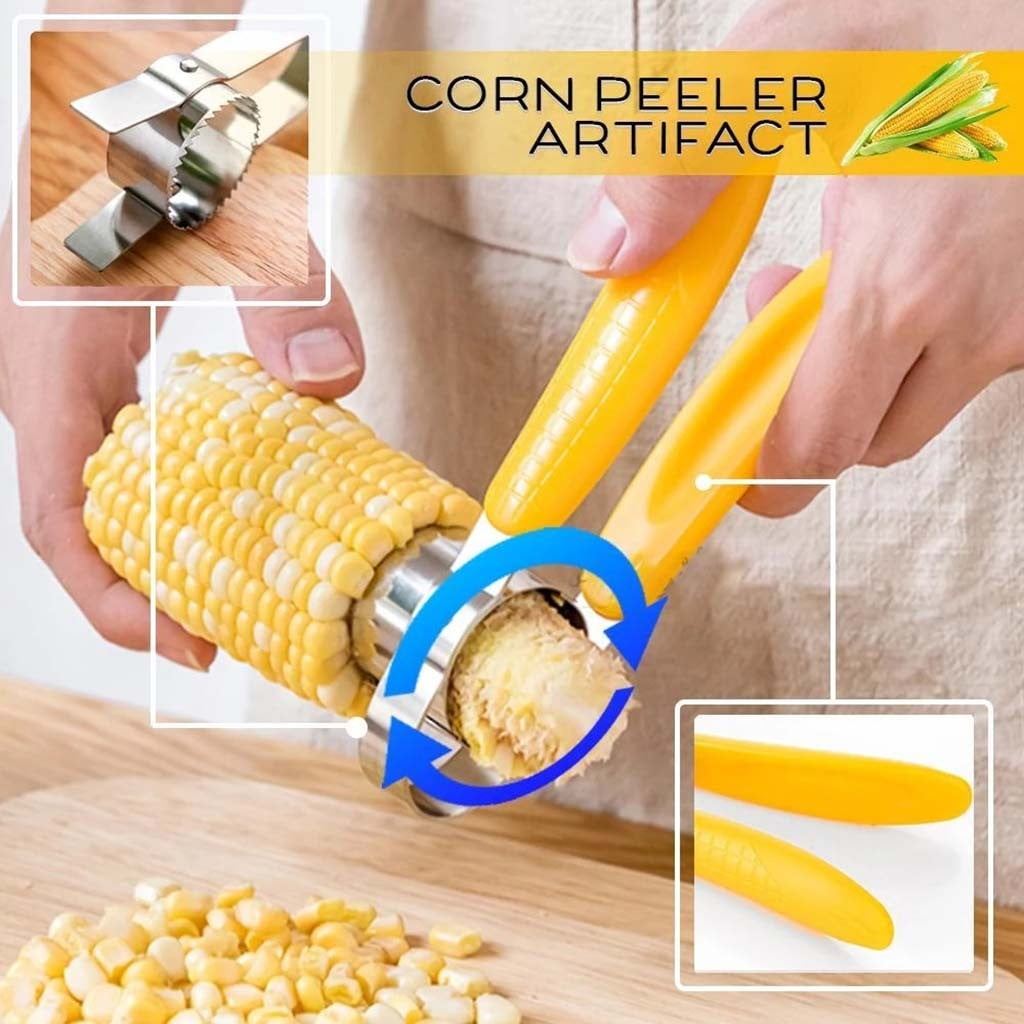Kitchen Gadge Corn Peeling Artifact Kitchen Corn Cob Stripper Cutter