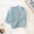thumbnail image 2 of Splozh Infant Baby Girl Cardigan Button Down Knit Fall Sweatshirt Toddler Lightweight Sweater Cardigan for Baby Girl Baby Sweater Girl,Sky Blue,3-6 Months, 2 of 9