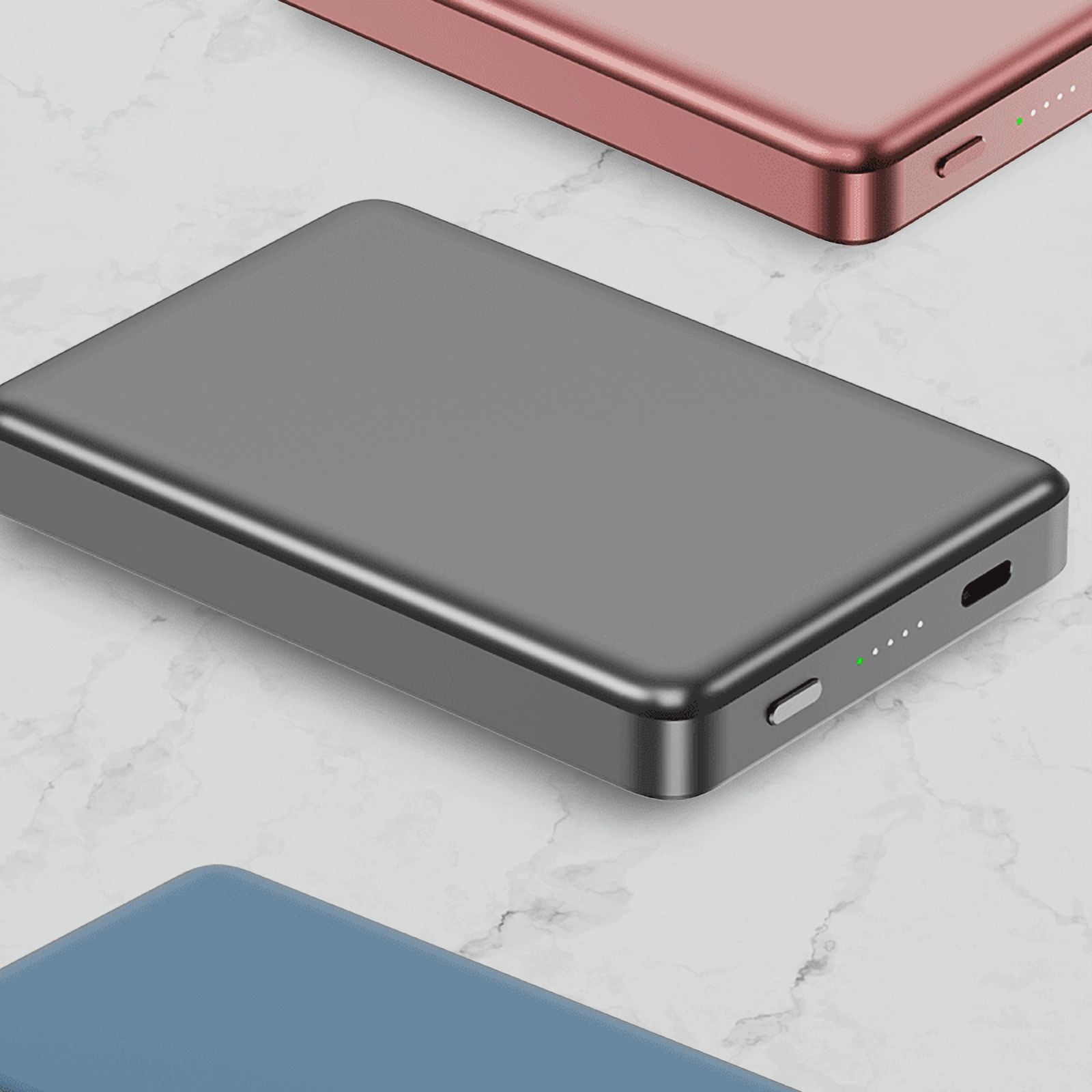 XYZtech X Blade 10000 mAh Wireless Power Bank Compatible with iPhone and Samsung, Metal Casing Design, Gray