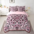 thumbnail image 2 of Homewish Bohemian Mandala 7-Piece Bedding Comforter Set For Female Teens Girls,Traditional Floral Flower King Bedding Sets,Retro Vintage Ultra Soft Bed Sheets,Breathable Home Decor,Reversible, 2 of 8