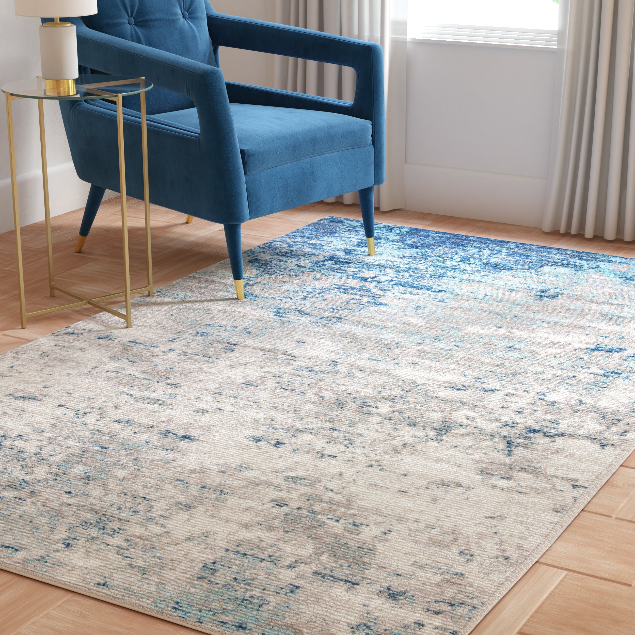 Safavieh Brentwood Ainslee Abstract Area Rug, Light Gray/Blue, 6' x 8'