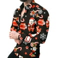 thumbnail image 1 of Gvmfive Mens Christmas Button Down Shirts Xmas Print Long Sleeve Party Holiday Xmas Tops, 1 of 5