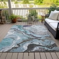 thumbnail image 3 of Dalyn Rugs Machine Washable Indoor/Outdoor Chantille Teal 5' x 7'6" Rug, 3 of 9
