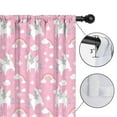 thumbnail image 4 of Pink Unicorns and Rainbows Pattern Blackout Kids Curtains,Childrens Insulated Curtains Set Of 2,Bedroom Essentials,Toddler Room Decor 42x63in(106x160cm), 4 of 4