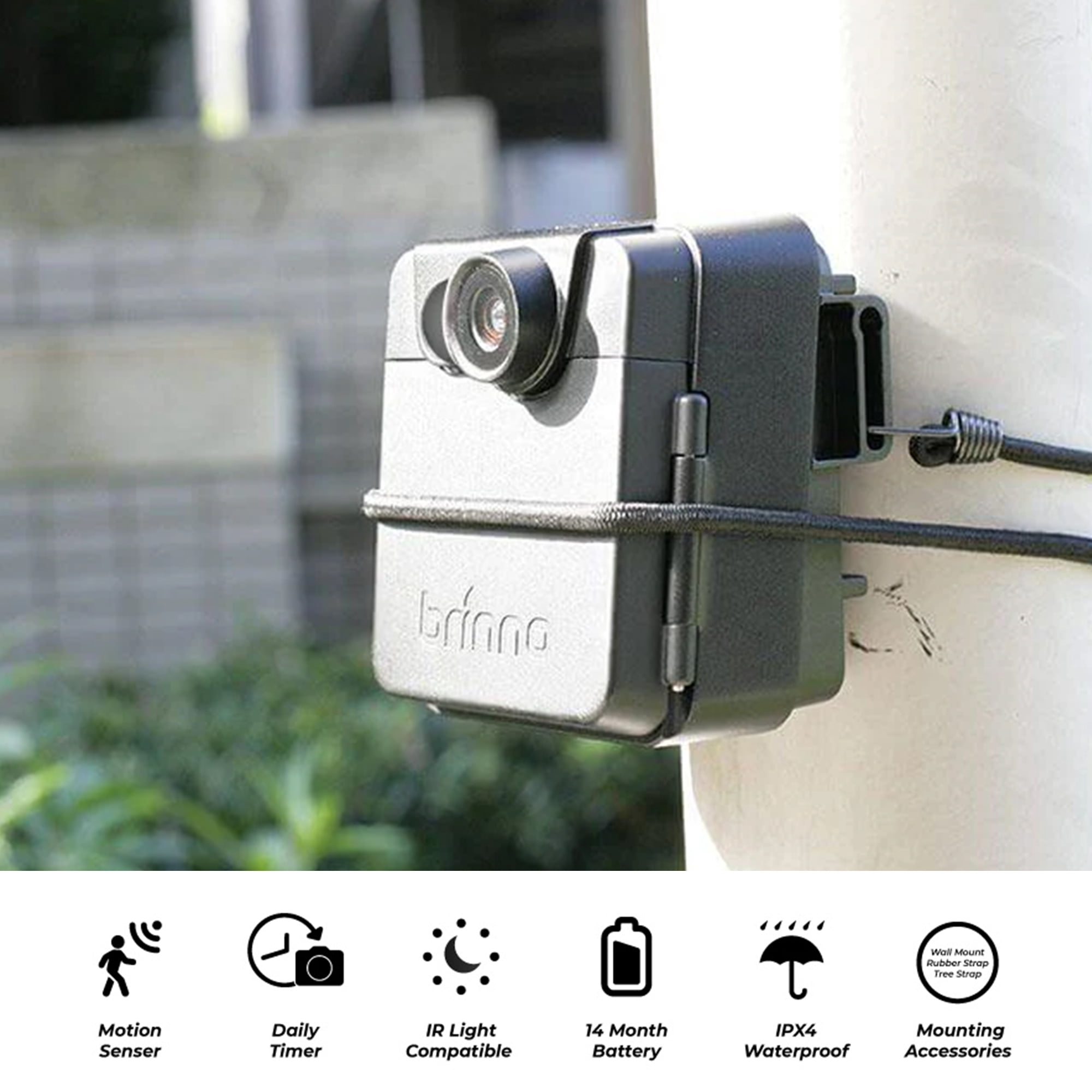 Brinno MAC200 Wire-Free Portable Motion Activated Camera (Black)
